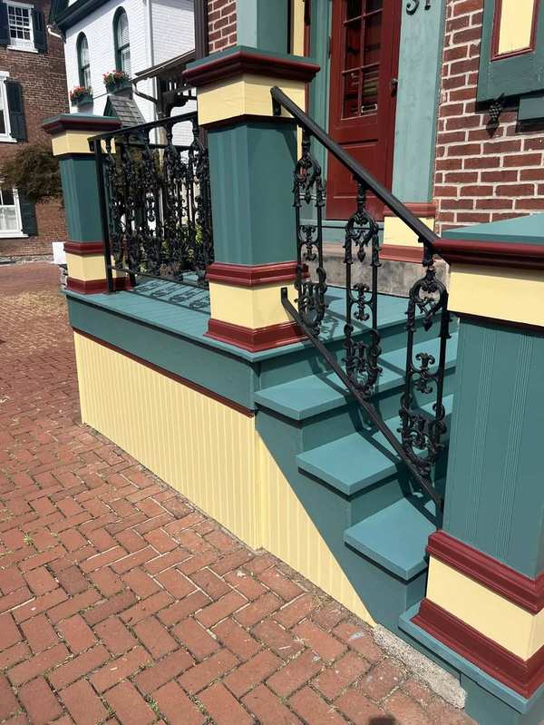 Historic home exterior repaint in the Easton Historic District PA